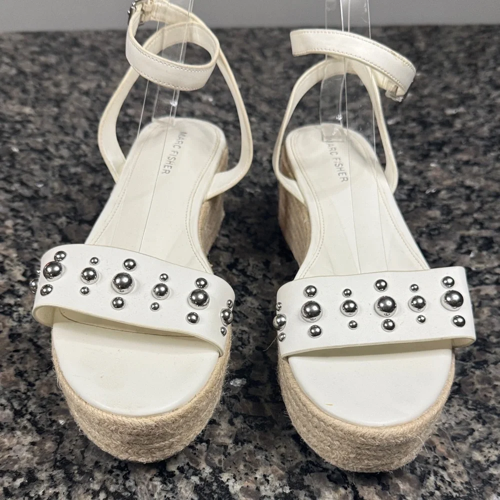 Marc Fisher White platform Espadrilles EUC 10 - Picture 4 of 15